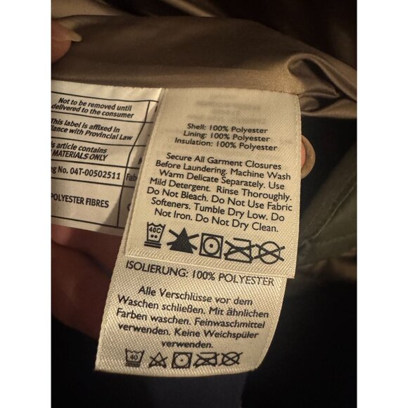 Eddie Bauer Womens Olive Green Quilted Jacket Tall Medium - Picture 8 of 11